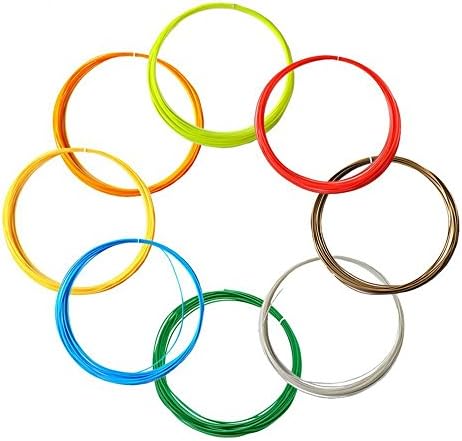 TANGMI 3D Print Filament Refills PLA 1.75mm Smoothest 8 Colors Each 32 Feet Per Roll for 3D Printer Pen