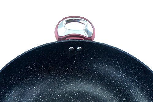 WTC XXL Woks Wokpfannen mit Deckel Asia Wok Pfanne in verschiedenen Ausführungen (32 cm mit Griff) - 4