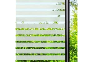 DARUITE Folia okienna, nieprzejrzysta, mleczna folia samoprzylepna, ochrona przed wzrokiem, folia okienna (90 x 200 cm, folia okienna w paski)