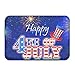Produktbild dfegyfr Glücklich Fourth of July amerikanischen Idependence Day Theme Anti-Rutsch-Fußmatte Home Decor Indoor Outdoor Eingang Fußmatte Gummirücken 23,6 X 15,7 Zoll