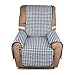 Produktbild KINLO® Sofaüberwurf 1 Sitzer 177x56cm Sesselbezug Blau-Schwarz sesselauflage 100% Polyster und 100% weiche Baumwolle Füllung sofahusse schütz für Sofa und Sessel 2 Jahren Garantie