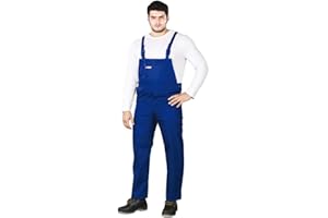 REIS Salopette à bretelles bleue pour peintres et décorateurs, pantalon de travail de type MASTER