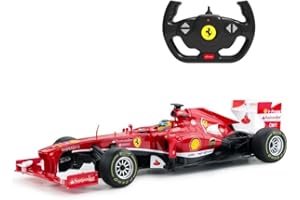 CMJ RC CARS Rotes Ferrari F138 F1 RC Rennwagen (Skala 1:12) Offizielle Lizenz, für Kinder ab 6 Jahren - Ready-to-Race Fahrer - Fernando Alonso + Felipe Massa