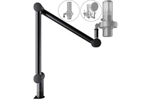DOCKIN® Premium Mikrofon Arm [360° drehbar] - Kompatibel mit RØDE Mikrofone, Razer Mikrofone, etc. - Mikrofonständer Tisch - Low Profile Mikrofonarm - Mikrofon Ständer - Microphone Arm Mic