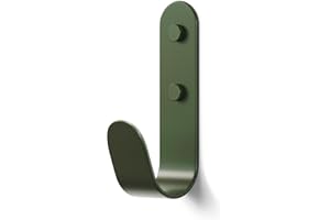 The Hairpin Leg Co. Metal J Wall Hooks Single Units - 8 Colour Options (Forest Green)