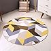 Produktbild Edge to Teppiche und Decken Moderne einfache geometrische kreisförmige Teppich Schlafzimmer Wohnzimmer Nordic Teppich Bedside Computer Stuhl Kissen (Farbe : Diameter 120CM)