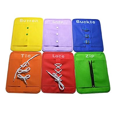 MagiDeal Button Set Zip Accrochage Boucle Plaque De Dentelle Cravate Enfants Jouet éducatif