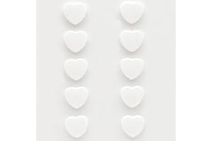 PYJLBX Strong Fridge Magnets, 10Pcs White Heart Whiteboard Magnets, Heavy Duty Mini Magnets for Adults, Small Cute Notice Board Magnet for Crafts, Office, Kitchen, Refrigerator, School, Home Organiser