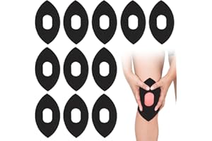 Piashow Lot de 12 bandes de kinésiologie pour genoux - Bandes de kinésiologie pour genoux - Bandage de kinésiologie pour homme et femme - Bande de kinésiologie prédécoupée pour soulager la douleur au