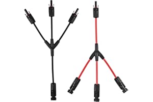 URAQT Y Type Connecteurs Solar, 2 pcs (1 à 3 Branches) Professionnel Imperméable Connecteur de Panneau Solaire, Cable Panneau Solaire, pour Panneaux Photovoltaïques Connectés en Parallèle MMF + FFM