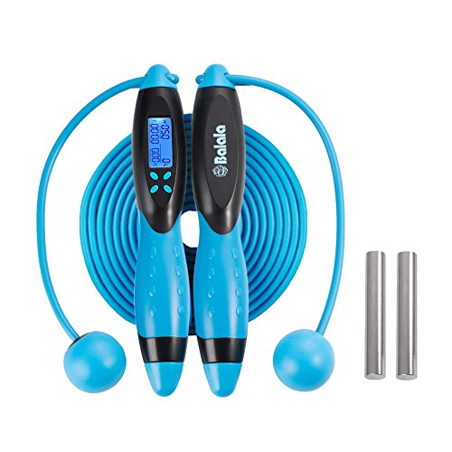 Balala Profi Springseil Schnurlos drahtlose Speed Rope mit Digital LCD Zähler Kalorienzähler für Indoor Outdoor Sport Training CrossFit und Fitnessübungen