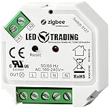 ZigBee 3.0 Unterputz Schalter, 1 Kanal für 230V max. 200W LED 400W Halogen mit Taster-Anschluss schaltbare Lampen, Trafos & L