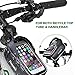 Produktbild Hommie Wasserdicht Fahrradlenkertasche, Handyhalterung, Fahrrad Tasche, Handyhalter mit Kopfhörerloch, Fahrradtasche, Rahmentaschen für Handy GPS Navi und andere Edge bis zu 6 Zoll Geräte, Schwarz