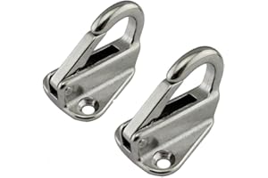 DONKIVVY Fender Hook, 2Pcs Fender Hanger Strong 316 Stainless Steel Safety Heavy Hook Marine Spring snap-Type Fender Fender Hanger Suitable for Tug Hardware Accessories