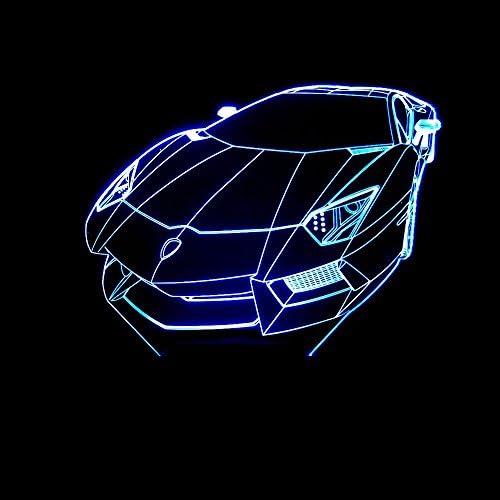WHLQXD Colorful Fashion Roadster 3D Light Led Lamp Usb Lamp Light Touch Touch Switch 3D Gift Lamp Colorful Touch Mood Lights