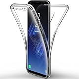 Coque Samsung Galaxy S9 Plus Etui, Leathlux Transparent Silicone Gel Case Intégral 360 Degres Full Body Protection Anti-rayures Coque Housse pour Samsung Galaxy S9 Plus