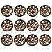 Produktbild Poualss 50 stücke Retro Button Hohe Qualität Braun Geschnitzte Vier-Loch Schneeflocke Holzknopf 25 MM