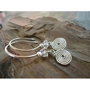 ✿ ZARTE SPIRALE & Naturkristall ✿ Ohrringe