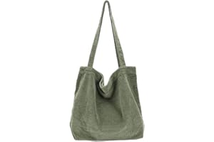 Ulisty Damen Grosse Kapazität Cord Tragetasche Lässig Schultertasche Mode Handtasche Einkaufstasche Tote Tägliche Tasche Grün