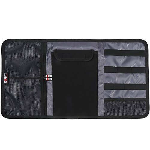 BUBM Neue Wrap Universaltasche Reisetasche für Elektronikzubehöre Elektronik Organizer wie iPad Mini, 3 Flächer, Schwarz - 4
