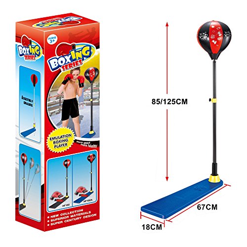 Tekbox Junior Boxing Punching Bag Set with Freestanding Adjustable Height Including Gloves and Pump Tekbox Junior Boxing Punching Bag Set with Freestanding Adjustable Height Including Gloves and Pump