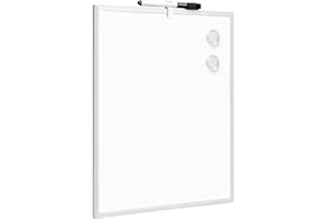 Amazon Basics Magnetic Dry Erase Board, Aluminum Frame, 28 x 35.6 cm, White