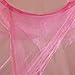 Housweety New Round Lace Curtain Dome Bed Canopy Netting Princess Mosquito Net (Pink)