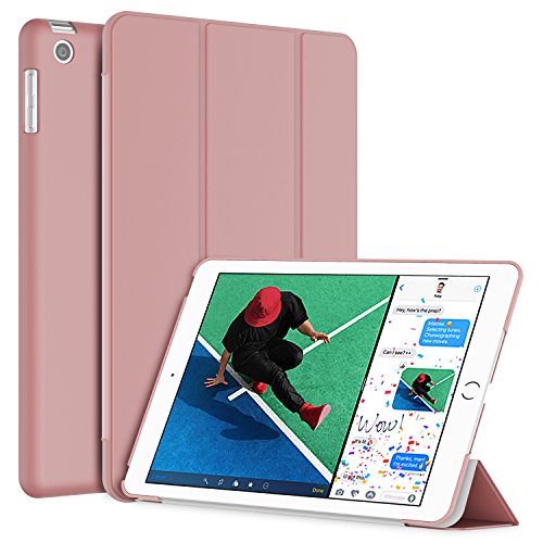 JETech Neu iPad 2017 iPad 9.7 Hülle Case Schutzhülle Tasche für Apple New iPad 2017 mit Leichte Ständer und Auto-Einschlaf/Aufwach (Rosa)