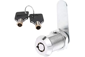 BOWAREPRO Serratura di sicurezza a cilindro in lega di zinco per cassetti, armadietti, cassette della posta e cassette degli attrezzi, con 2 chiavi