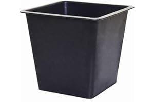 ‎VIVANNO VIVANNO Premium Blumenkübeleinsatz aus Kunststoff 19x21x21 cm, Wasserdicht & Wetterfest, für Innen & Außen, Schwarz