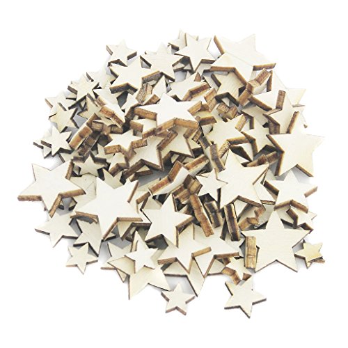 MagiDeal 100pcs DIY Set Stern Holz Scrapbooking Dekostern Verschönerung Scrapbook - 6
