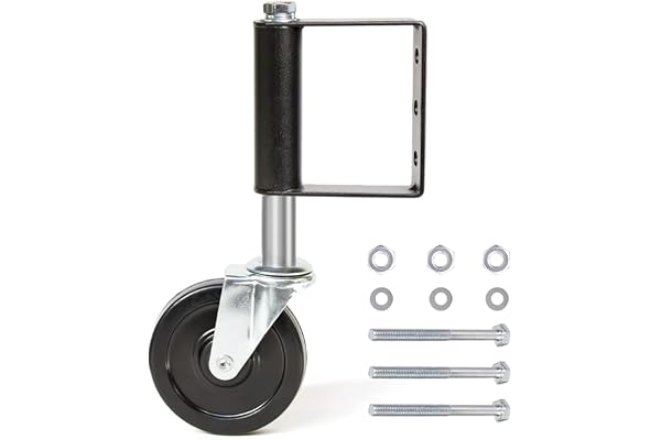 360° Roue Porte de Portail Lourd, 10 cm Roulettes à Ressort