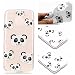 Produktbild HopMore Motorola Moto G6 Play Hülle Silikon Transparent Durchsichtig Hüllen Clear Muster Design Bumper Ultra Slim Dünn TPU Handyhülle Kawaii One Piece Tasche Schale Hüllen Case Cover pour Moto G6 Play - Panda