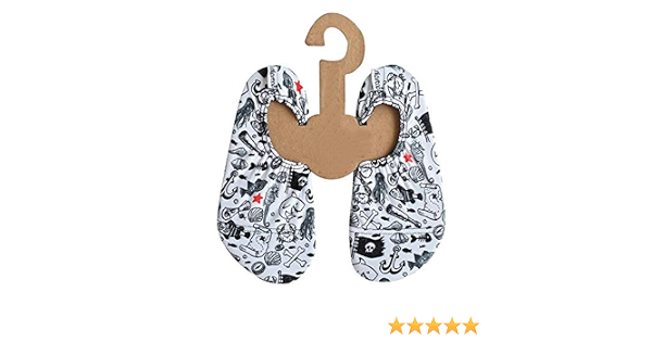 Slipstop Bambini Scarpe da Spiaggia Scarpe Antiscivolo Sport Scarpe da  Nuoto Ciabatte Vacanza Yoga Piscina Pirati, Bianco e Nero per Ragazzi,  Taglie Varie : Amazon.it: Scarpe e borse