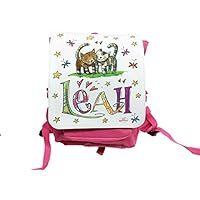 Kindergartenrucksack mit Namen, Katzen, Rosirosinchen, personalisierter Kinderrucksack