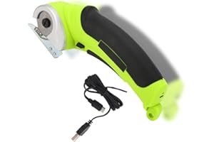 Joyzan Rotary Cutter, Handheld Cordless Electric Scissors 240RPM Rechargeable Cardboard Cutter 4.2V 2000mAh Fabric Shears Portable Cutting Tool with Safety Lock for Carpet Box Sponge Leather Crafting