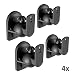 Produktbild SAVONGA Lautsprecher Boxen Wandhalter Boxenhalterung Wand, 2 Paar 4 Stück, schwenkbar, Wandhalterung für den gängigen Marken wie Teufel Samsung Canton bose, in schwarz, hält bis 3,5 kg 11612X2