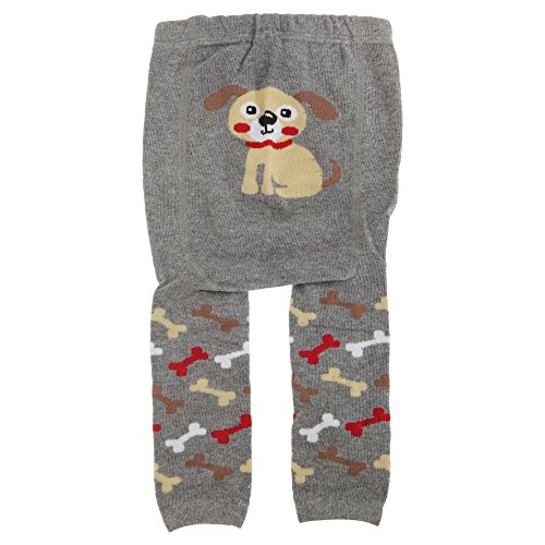 Baby Boys Animal Leggings With Design Panel (0-6 Months) (Grey/Dog)