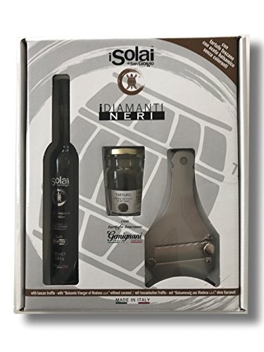 Preisvergleich Produktbild iSolai Geschenkpackung, 3tlg. Trüffel, Balsamico Essig, Trüffelmesser