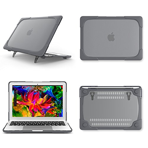 Macbook Pro 13 H  lle 2017   2016  iDudu  Anti-Kratzer   Sto  fest  Matte Harte Schutzh  lle Case mit St  nder f  r das MacBook Pro  2016 2017  13 3 Z