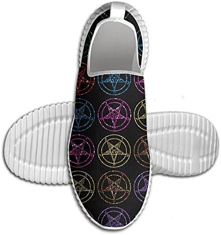 Jertfdger Rainbow Baphomet Satanic Goat Lightweight Breathable Casual Sports Shoes Fashion Sneakers Walking Shoes 45