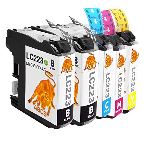 Abcs Printing Reemplazo para LC223 Cartuchos de Tinta Alta Capacidad Compatible para Brother DCP-J562DW DCP-J4120DW MFC-J480DW MFC-J4420DW MFC-J5320DW (2 Negro, 1 Cyan, 1 Magenta, 1 Amarillo)
