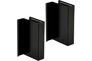 Gedotec Fermeture à pression magnétique noir - H6058 | 2 pièces plaque magnétique avec poignée à tirer | loqueteau à pression longueur : 40 mm | ouverture à pression - charnière de porte en verre