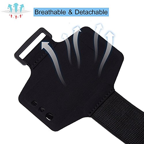 AGPTek Lycra Large Armband Hülle Case für AGPTek 70 Stunden A02 MP3 Player, mit veränderbarer Länge, Safey Design, geeignet für Bewegung, Gymnastik, Jogging, Workout, Rad fahren, Schwarz - 2