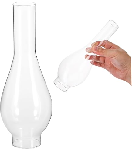 Paralume In Vetro Trasparente Per Lampada A Olio – Diametro 3 Cm, Adatto Per Interni Ed Esterni, Stile Vintage