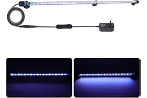 VARMHUS MLJ Acuario LED Iluminación, Iluminación LED para Acuarios Plantados Lámpara LED para Peceras Resistente al Agua Luz para (Azul+blanco 92cm)