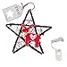 Produktbild Oshide 20led Lichter Weihnachten handgemachte DIY Zweige Rattan Vorbereitung fünfzackigen Stern mit Lichtern dekorative Ornamente Anhänger
