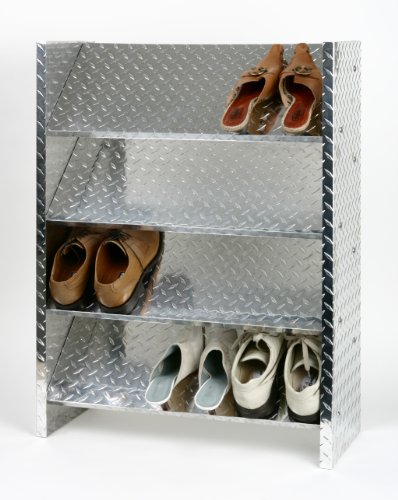Schuhregal ALU, 88 x 60 x 26 cm, 12 Paar, 4 Böden, glänzend