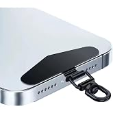 Microcase 360 D&ouml;ner Başlıklı Telefon İp Askılıklar i&ccedil;in Paslanmaz &Ccedil;elik Tutacak Bağlantı Par&ccedil;ası-AL4927 Siyah