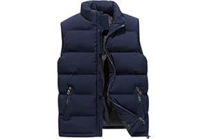 PEUIGNAO Gilet Uomo Imbottito Invernale Giubbino Giubbotto Smanicato Uomo Invernali Gilet Giacca Senza Maniche Gilet Imbottiti Trapuntato Uomo Puffer Taglie Forti Oversize Cappotto Smanicato Uomo Caldo Casual